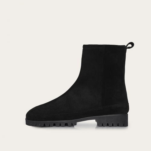 Saviv boots, black velvet OUTLET
